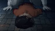Haruki's body is decapitated by the man-eater (Image via Production IG)